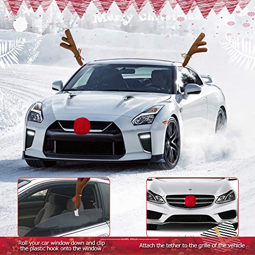 Car Reindeer Antlers & Nose Decorations Set G344155