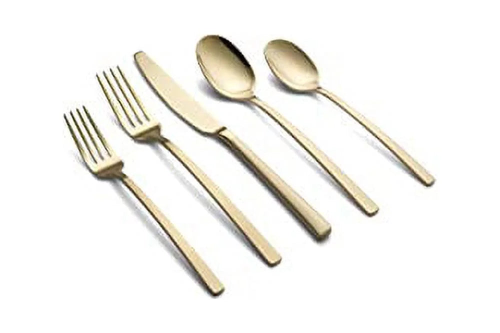 Champagne Sand Mirror 20-Piece Flatware Set N18463
