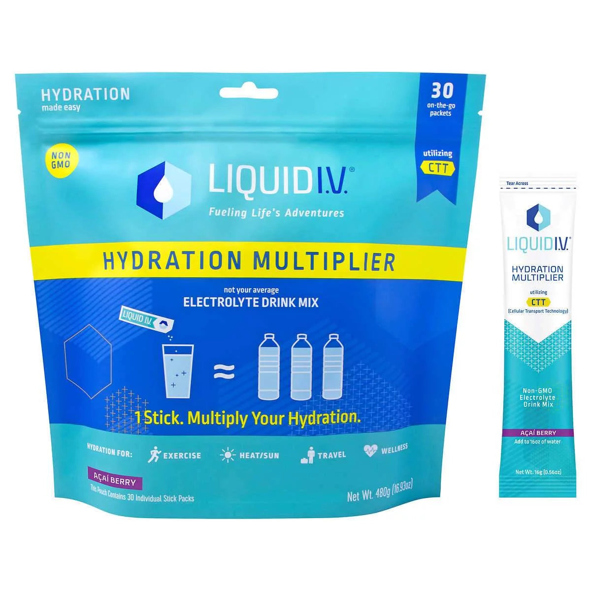 Passion Fruit Hydration Multiplier 30 Stick Packs F958566