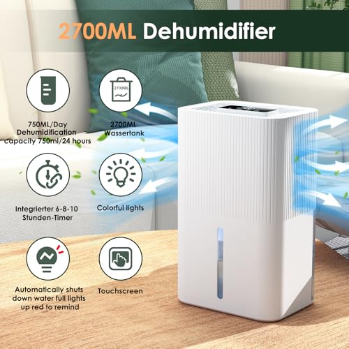 Portable Home Dehumidifier 91 OZ Tank White D477213