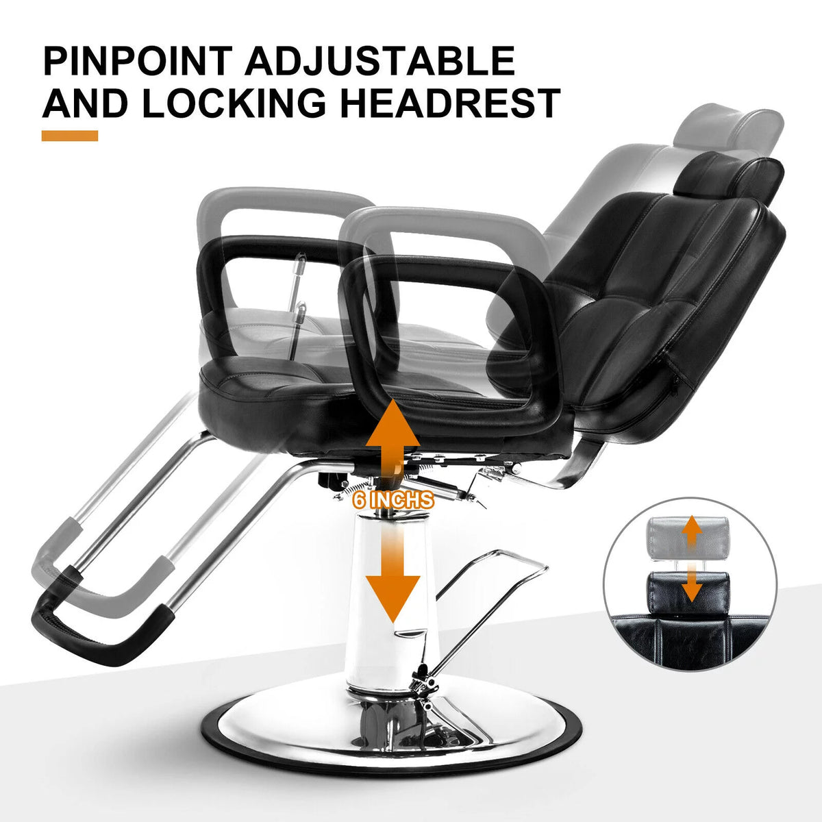 360° Swivel Hydraulic Recliner Barber Chair D28005