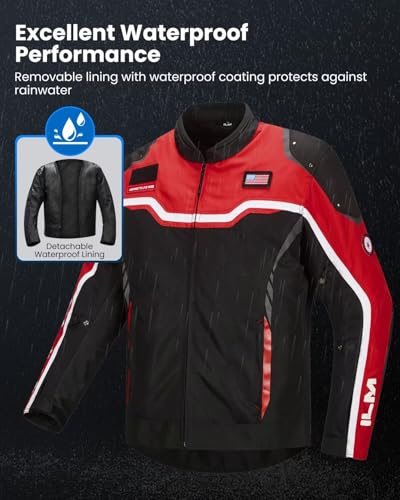 Motorcycle Mesh Jacket with CE Armor and Detachable Waterproof Liner N939006