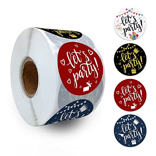 Christmas Round Stickers Rolls 500 Per Roll V530244