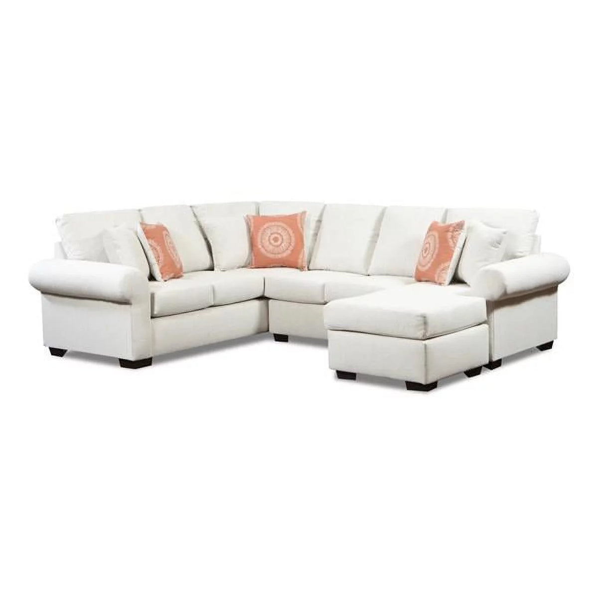 Beige Corner Sectional with Right Facing Chaise K7705