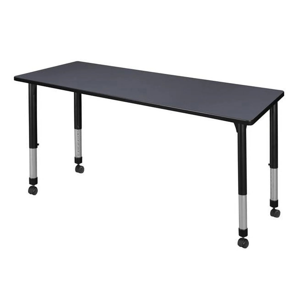 66 x 24 in. Height Adjustable Mobile Classroom Table P6335