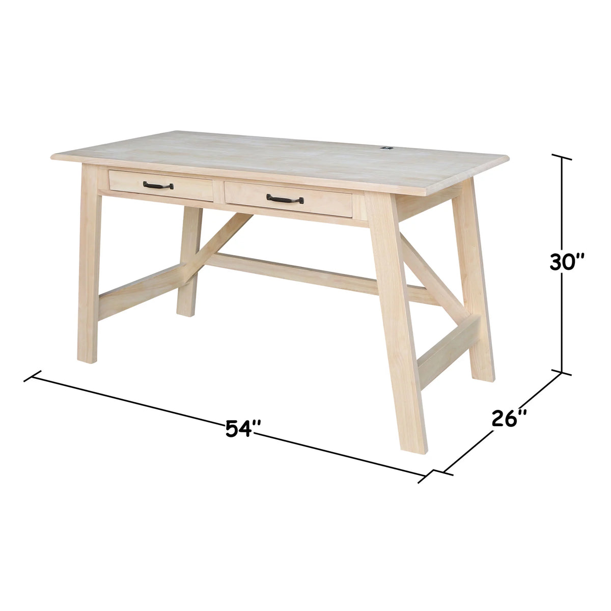 Wood Desk with 2 Drawers V45997