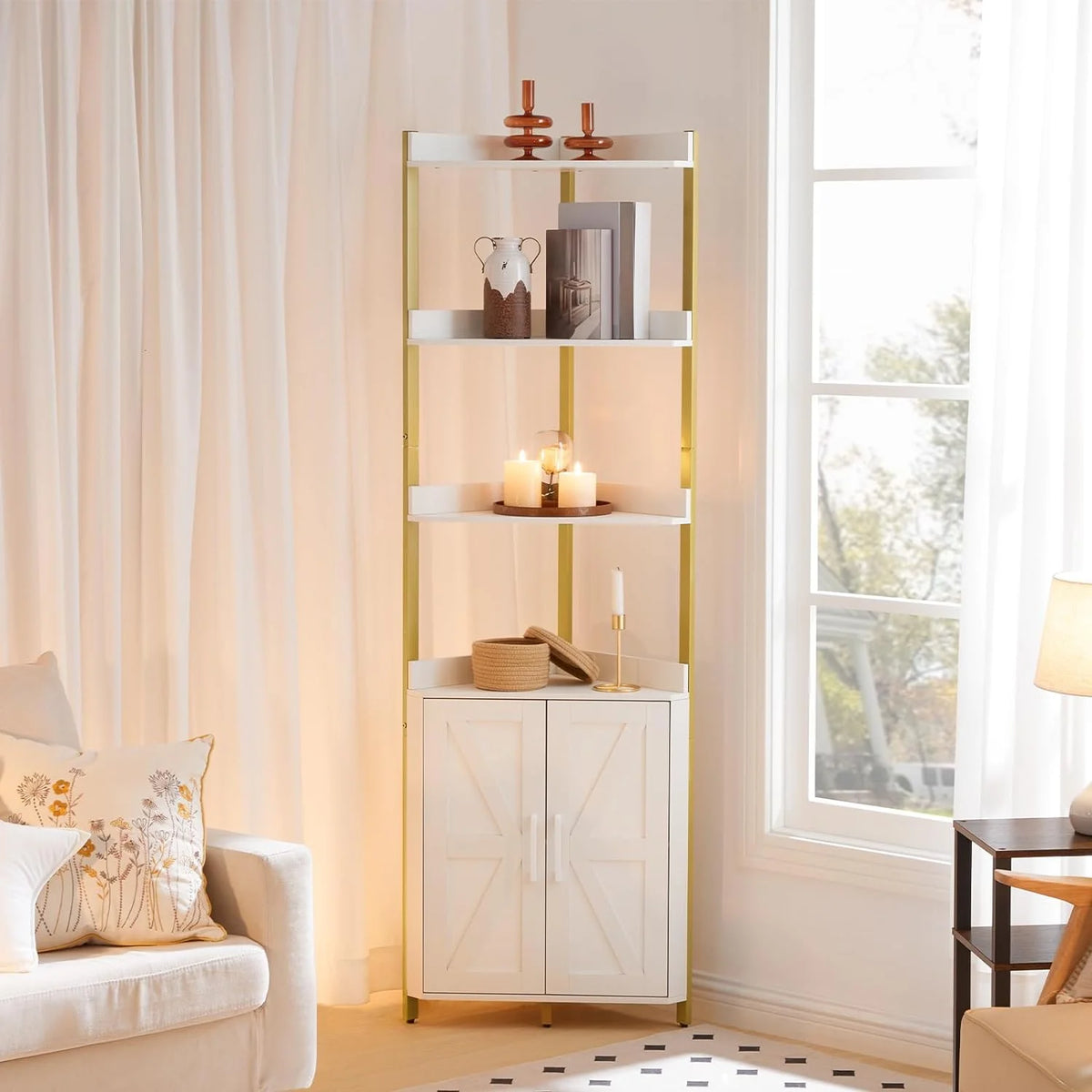 5-Tier Corner Storage Bookshelf D64824