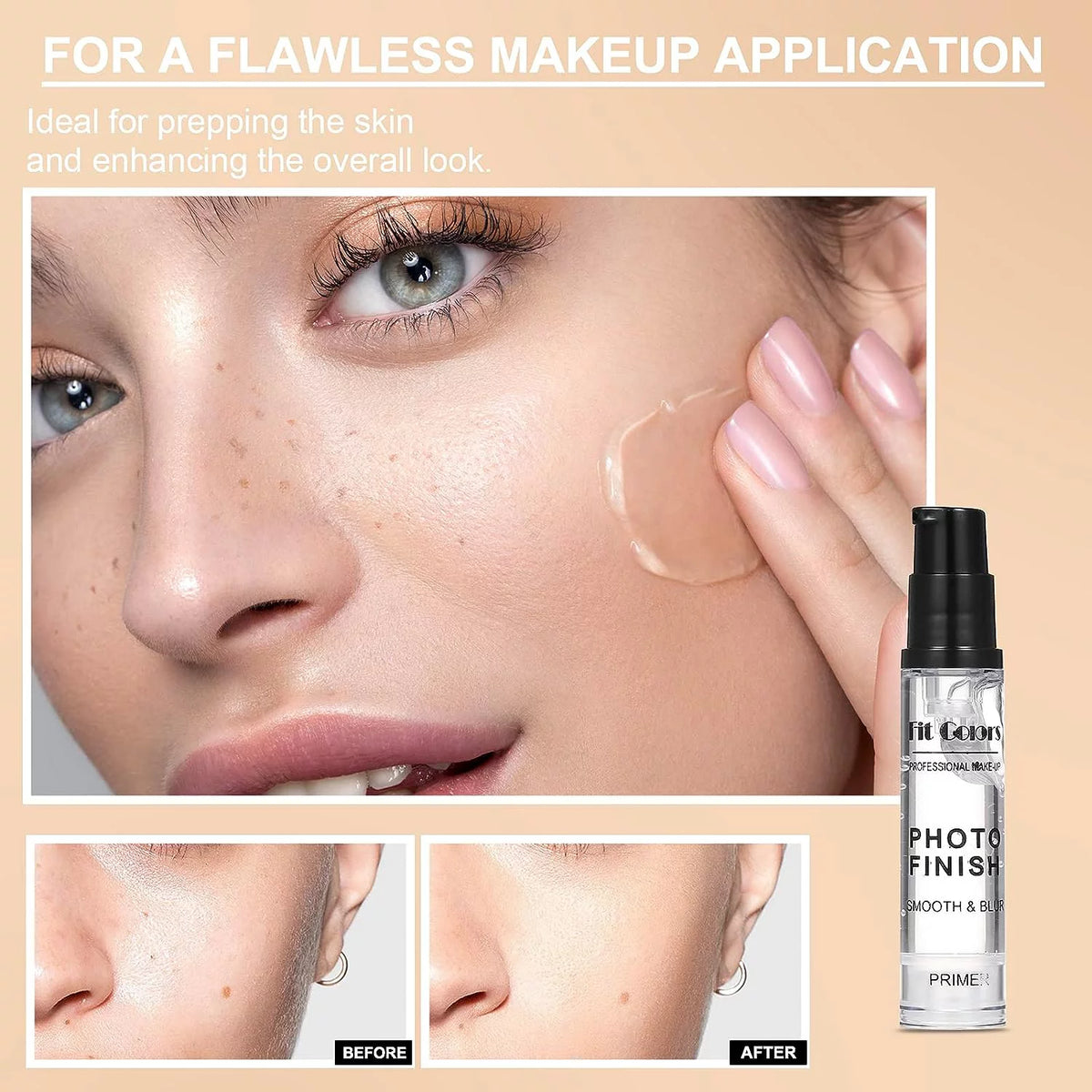 Full Coverage Matte Oil Control Foundation Concealer with Primer and Brush and Sponges S28518