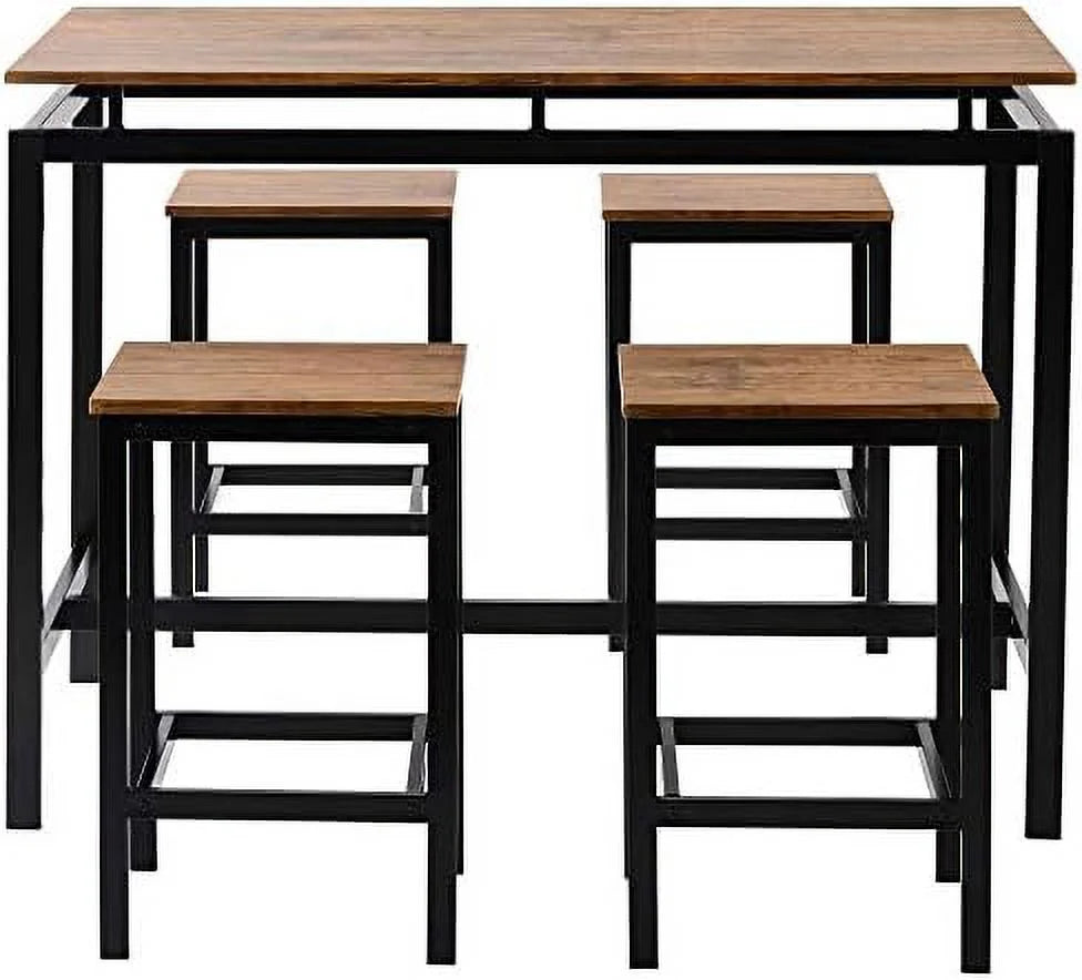 5-Piece Counter Height Dining Table Set with 4 Stools E288500