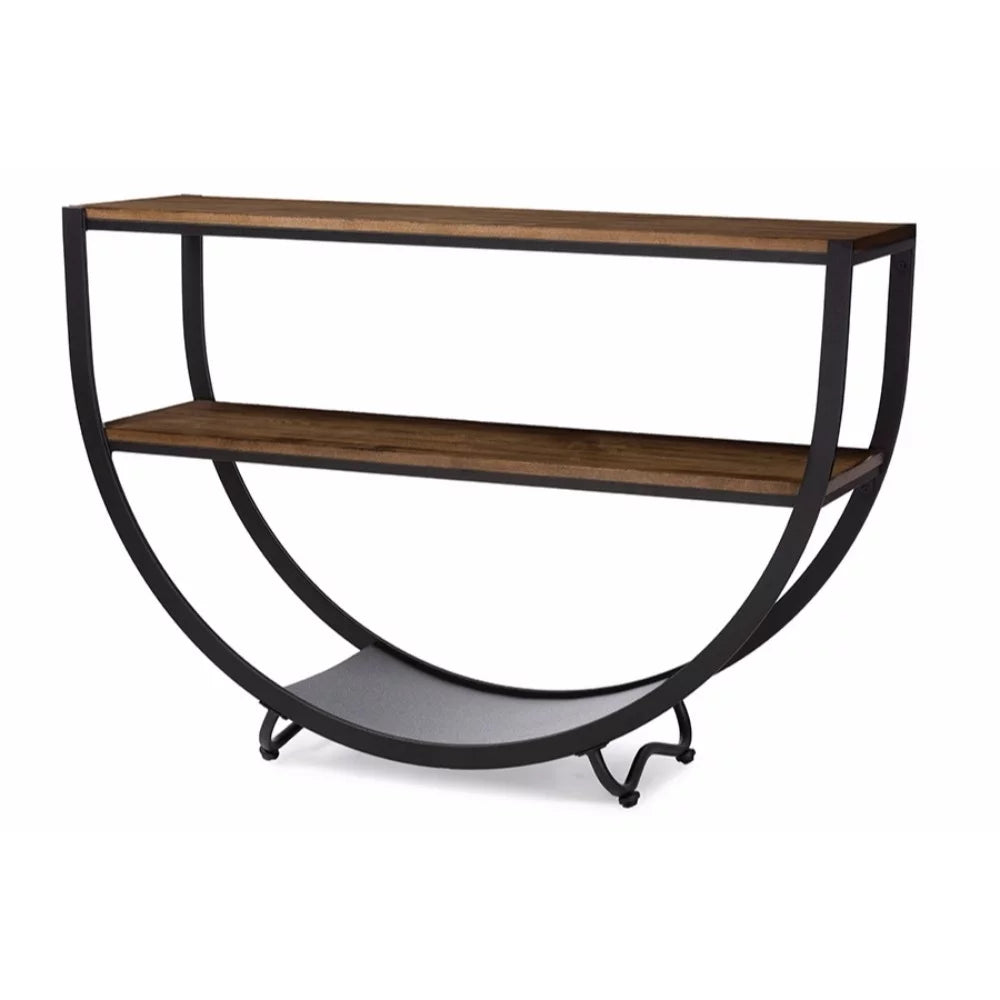 Black Metal Wood Console Table H76861