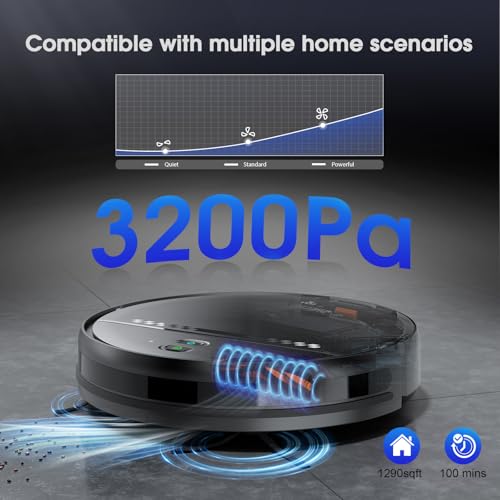 Robot Vacuum and Mop, 2-in-1 Robotic Vacuum Cleaner with Smart Suction E84953