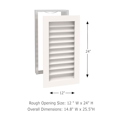 Decorative Wooden Louvered AC Return Grille N721