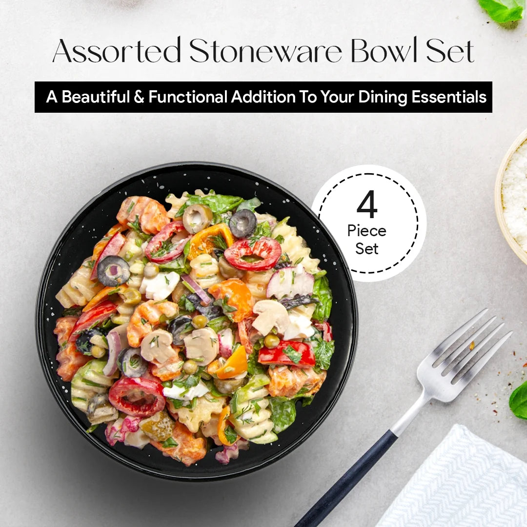 Set of 4 19-Ounce Stoneware Bowl Set F277307