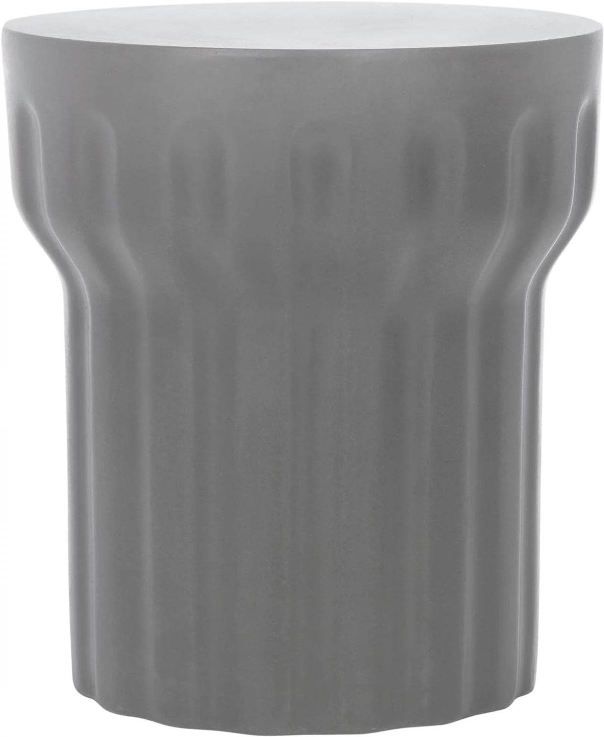Dark Grey Concrete Round Accent Table V435