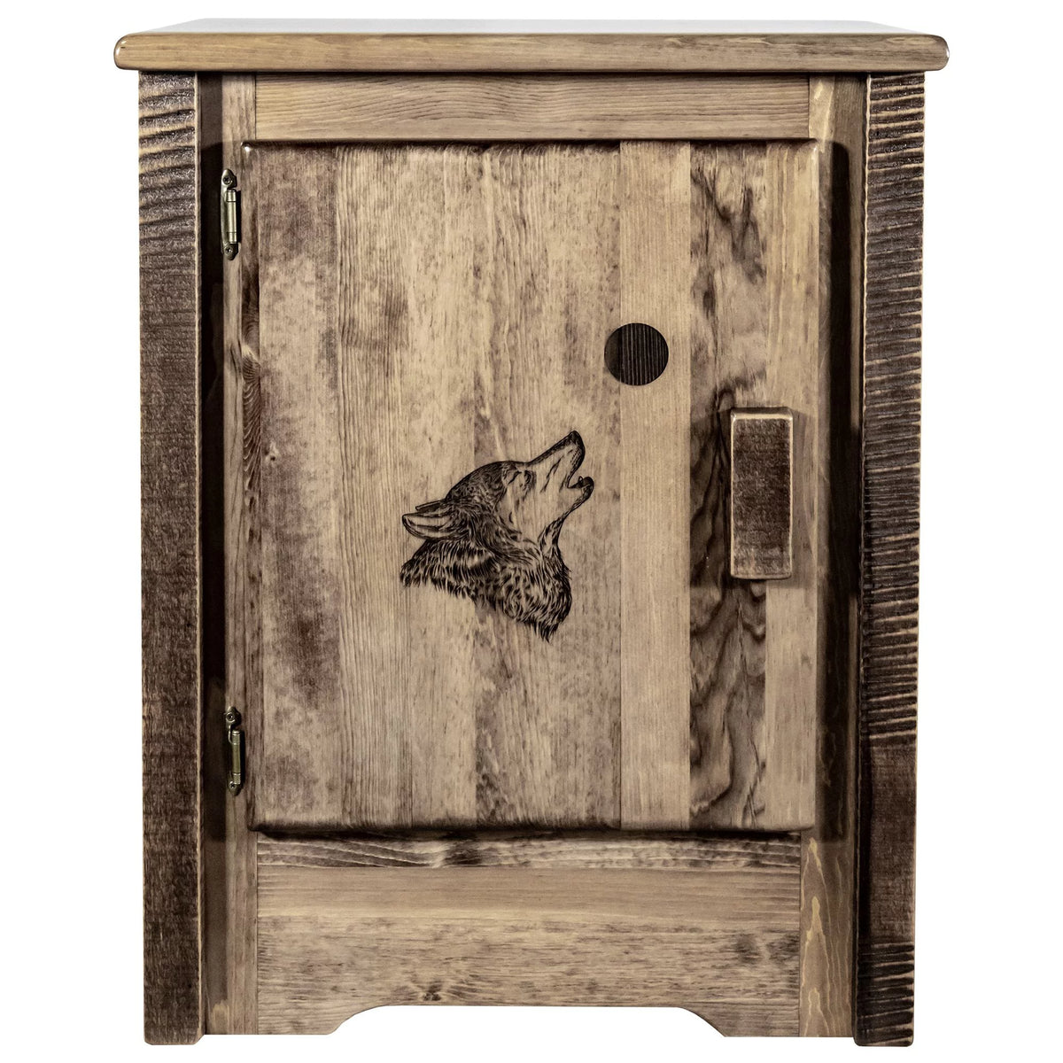 Accent Cabinet with Laser Engraved Wolf Design X9896