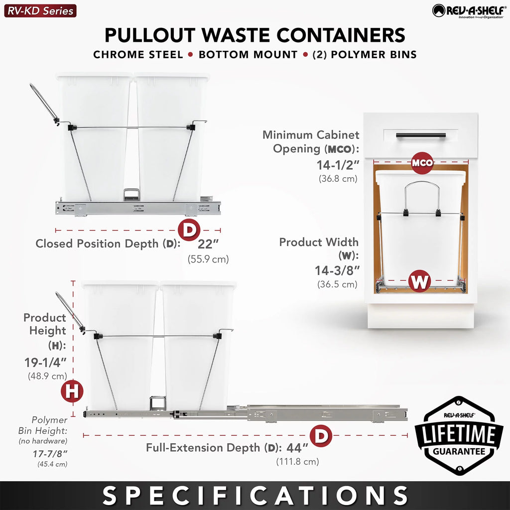 Black Pull Out Waste Containers R2056