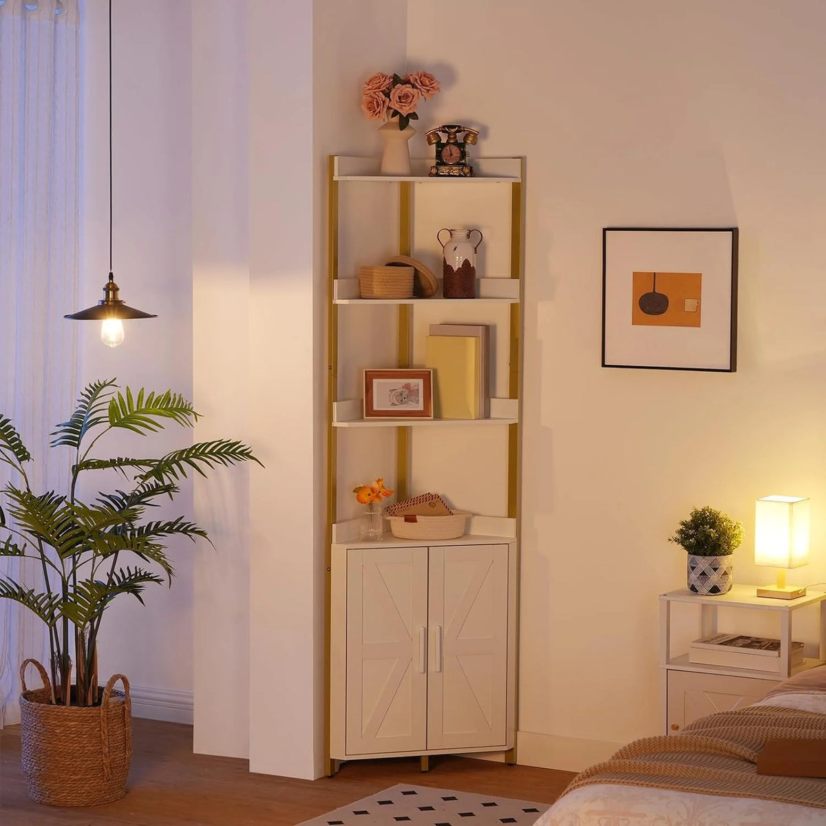 5-Tier Corner Storage Bookshelf D64824