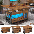 40" Lift Top Coffee Table with Storage Cabinet R7494