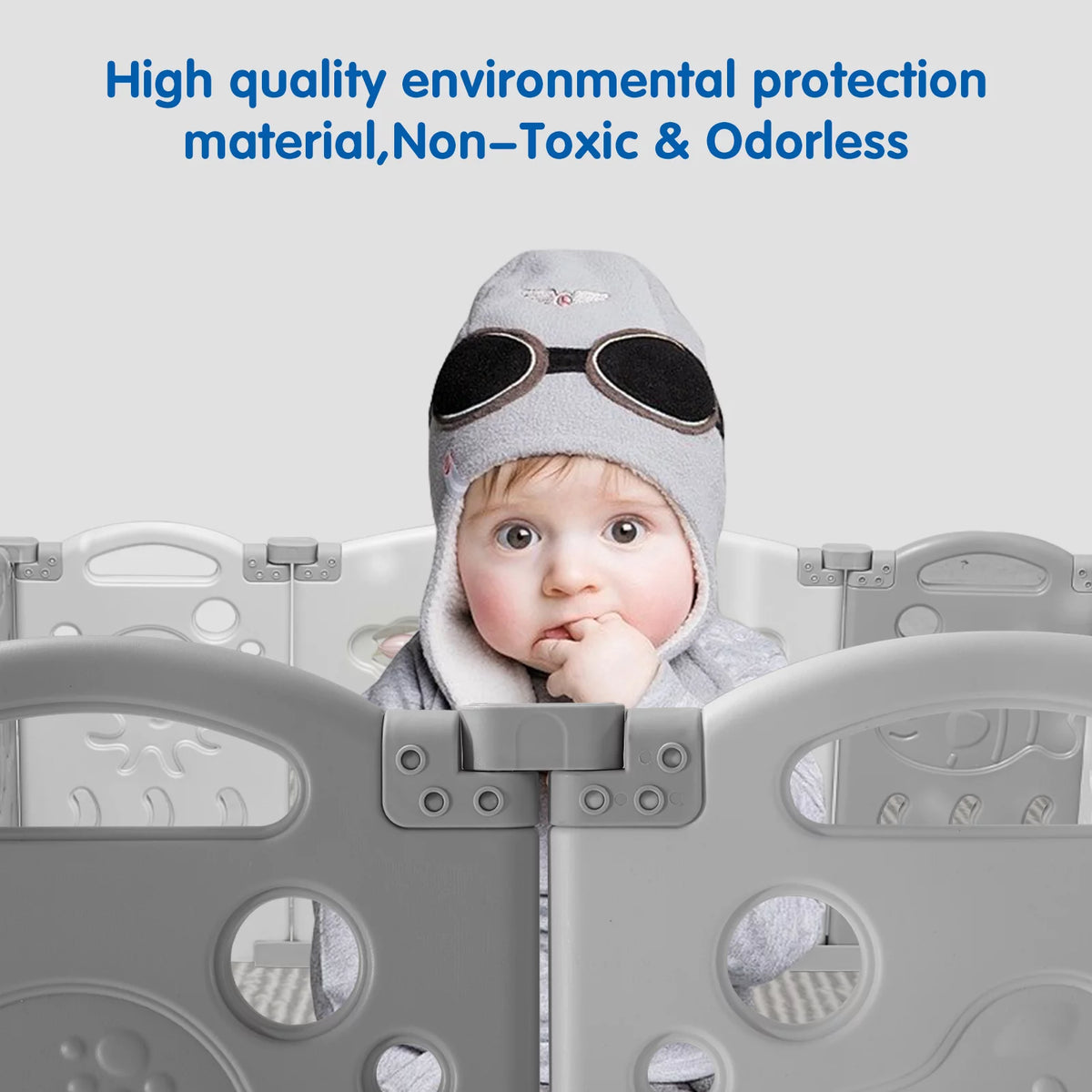 18 Panel Foldable Kids Playpen Safety Lock Gate M251289