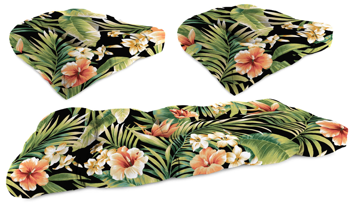 3-Piece Tufted Outdoor Cushion Set T196