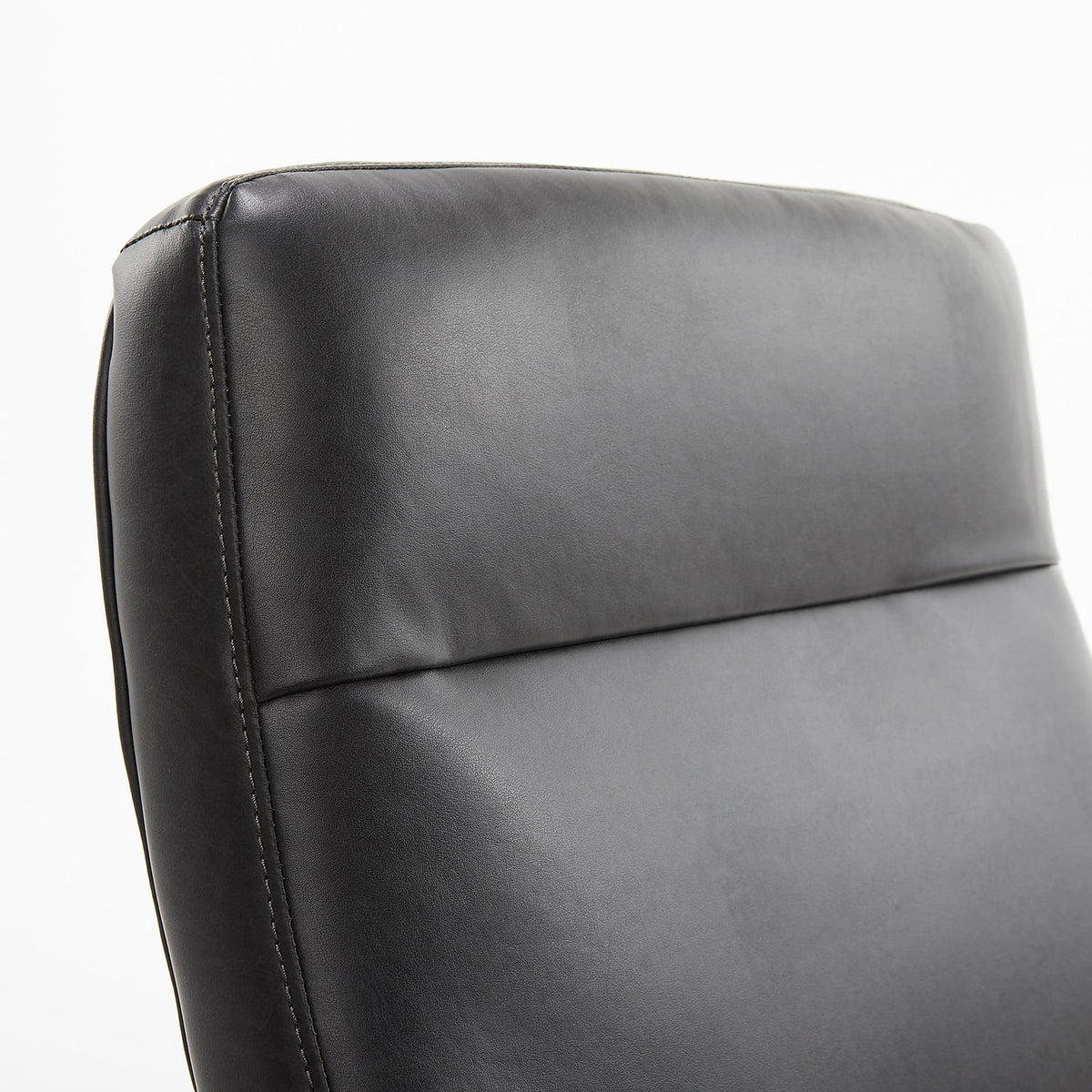 Black Faux Leather Ergonomic Swivel Executive Chair F6621