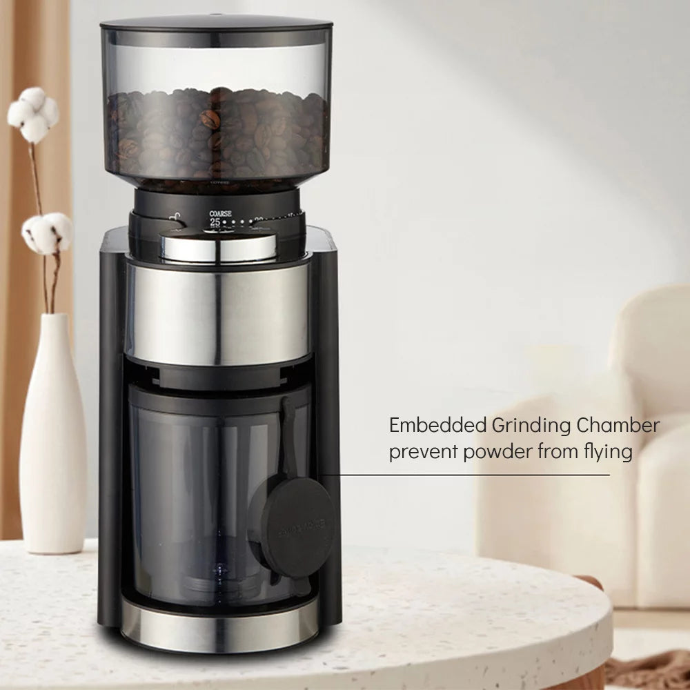 Electric Burr Coffee Grinder with 25 Grind Setting Black O534