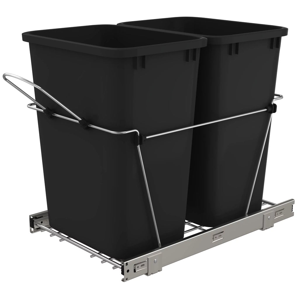 Black Pull Out Waste Containers R2056