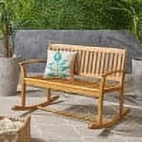 Acacia Wood Rocking Bench D70911