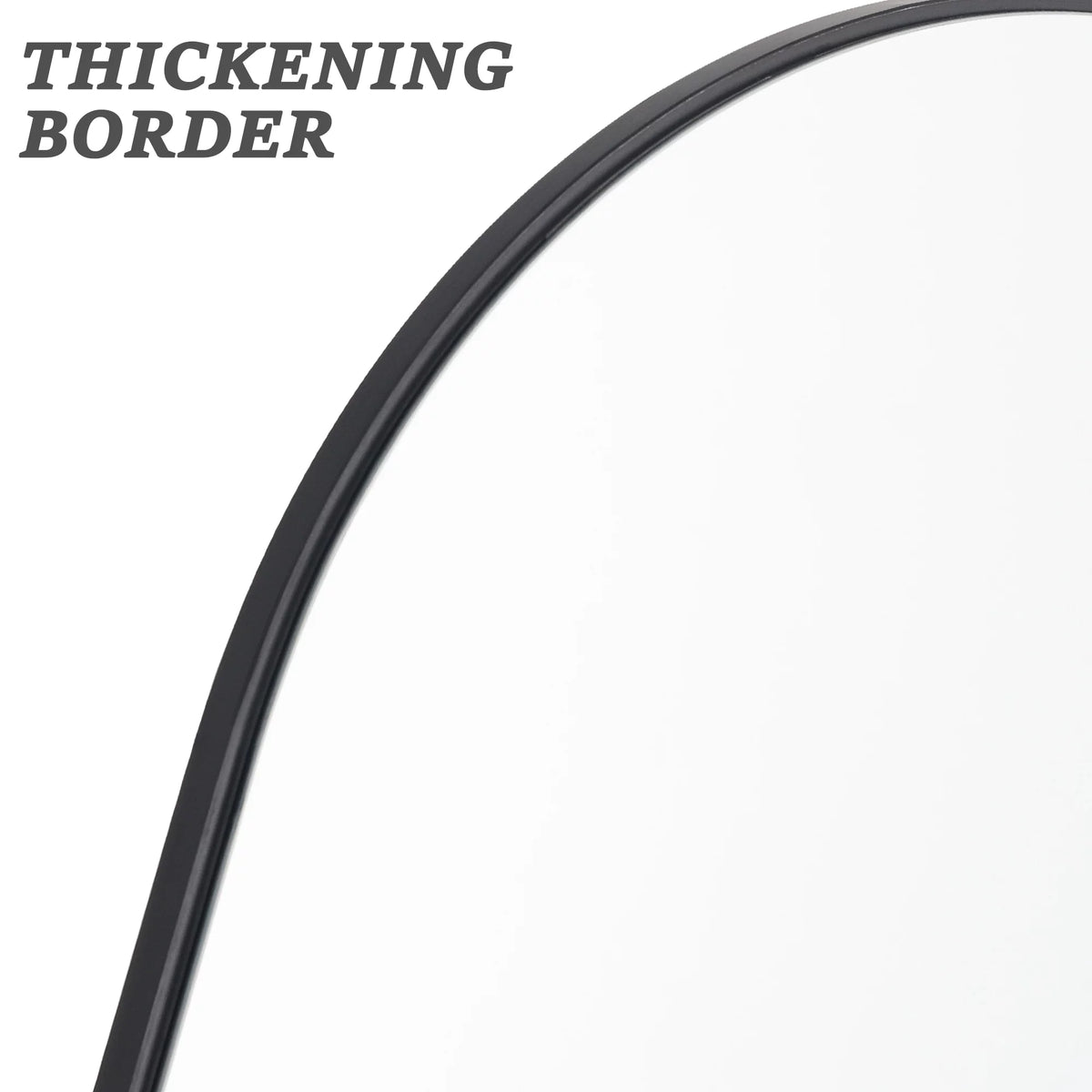 71"x31" Arched Full Length Floor Mirror with Stand Black T515762