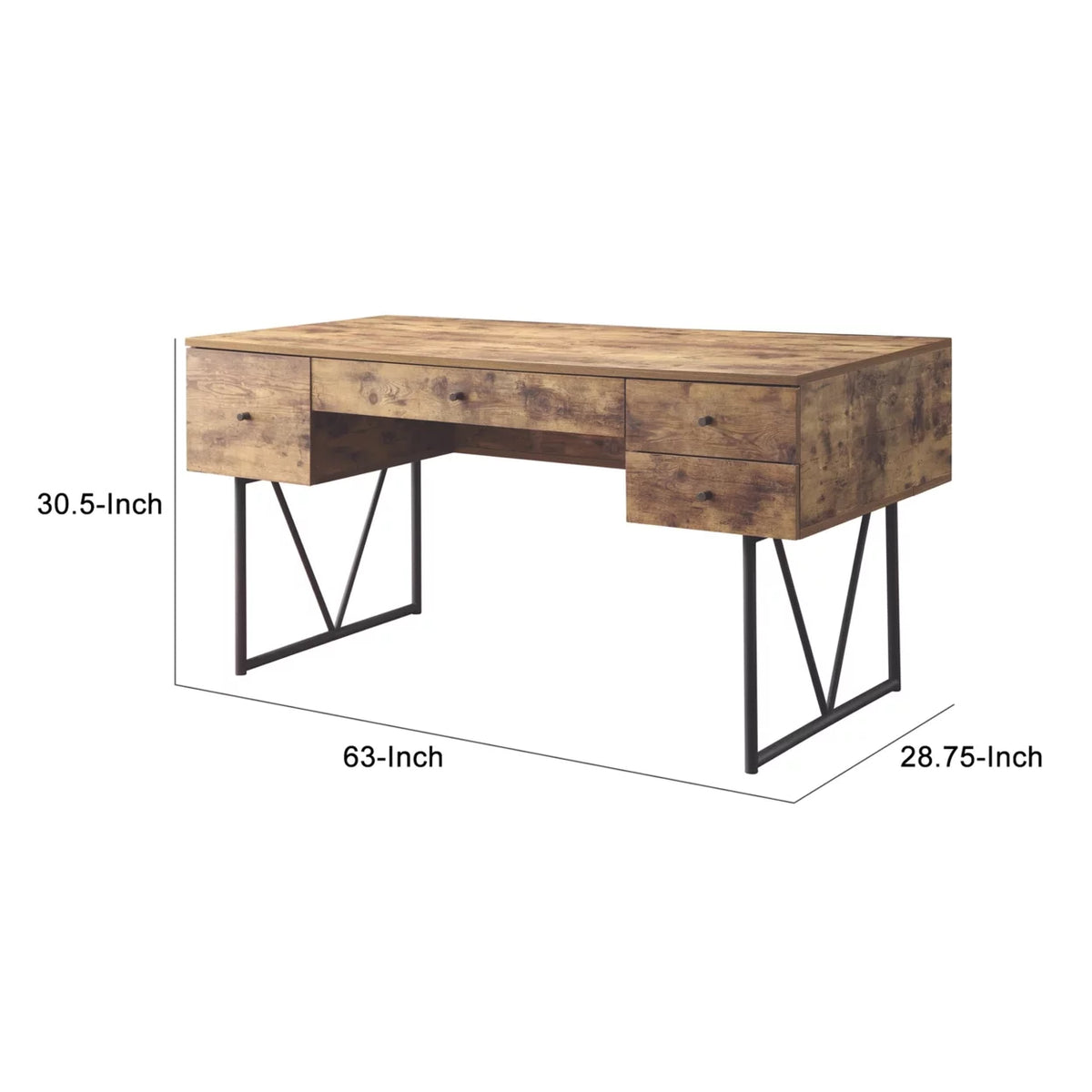 Antique Nutmeg 4-drawer Writing Desk X626