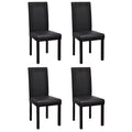 4 Piece Faux Leather High Back Armless Dining Chairs F39452