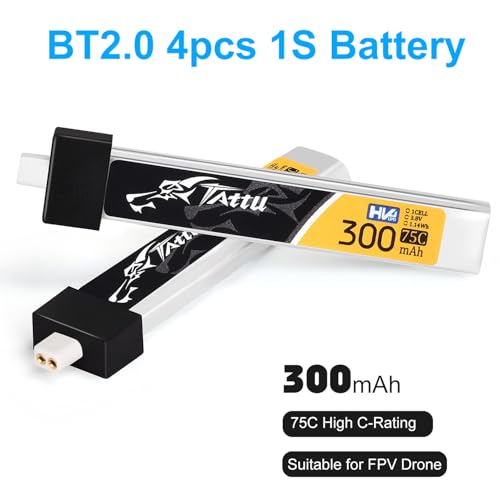 300mAh 1S 3.8V 75C FPV Lipo Battery with BT2.0 Plug Z45480
