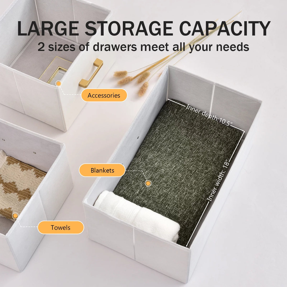 7 Drawer Fabric Dresser P78058