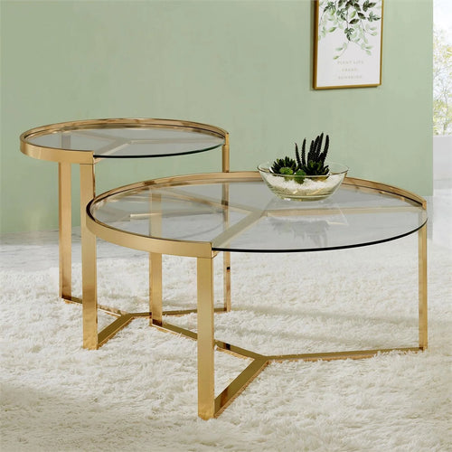 2-piece Metal Round Nesting Table U7635