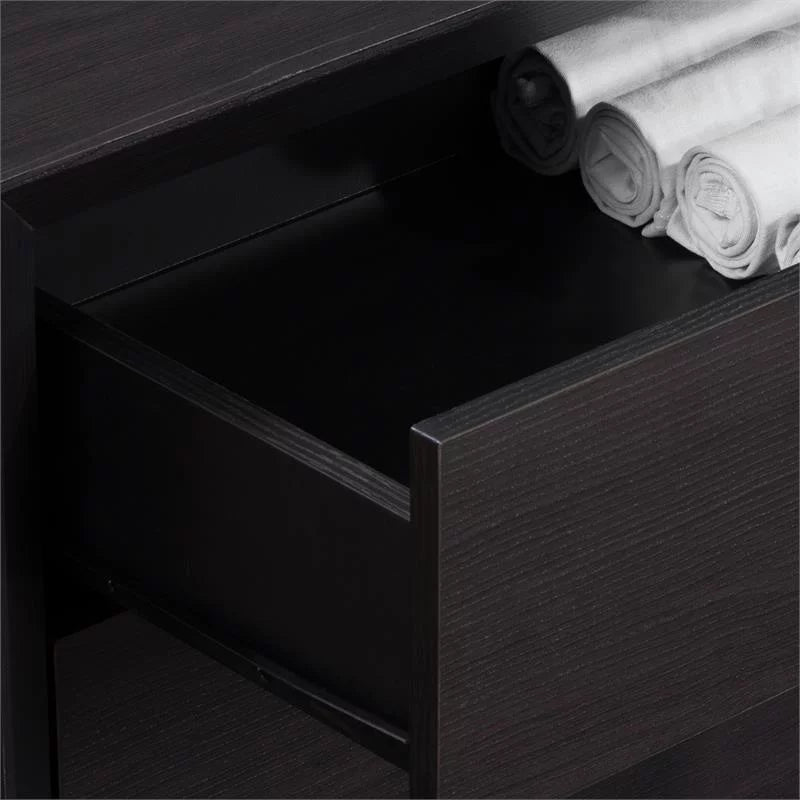 Black 5 Drawer Engineered Wood Dresser V478