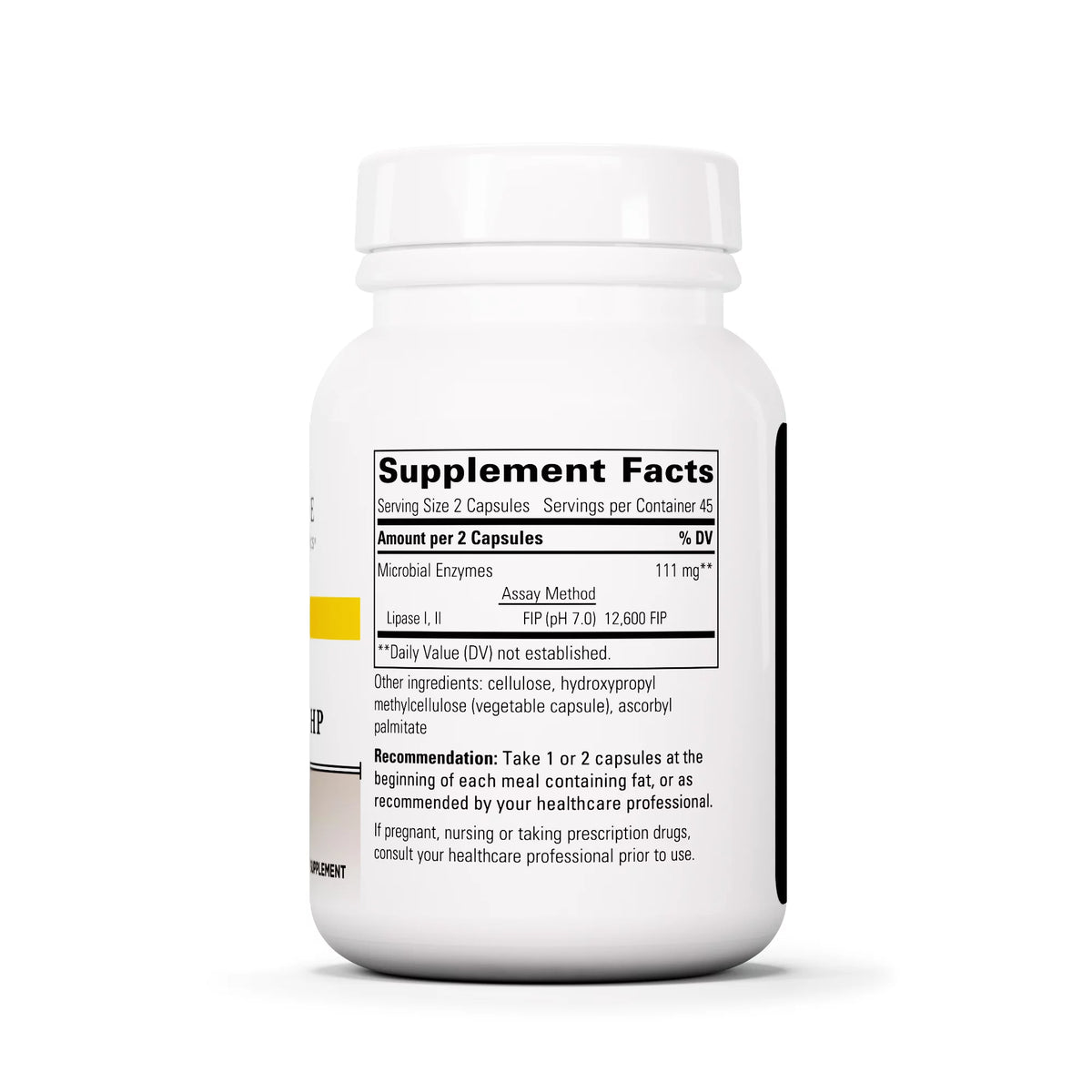 Lipase Enzyme Supplement 90 Vegan Capsules Q41054