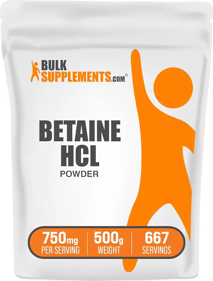 Betaine HCl 750mg Gluten Free Powder 500g I505194