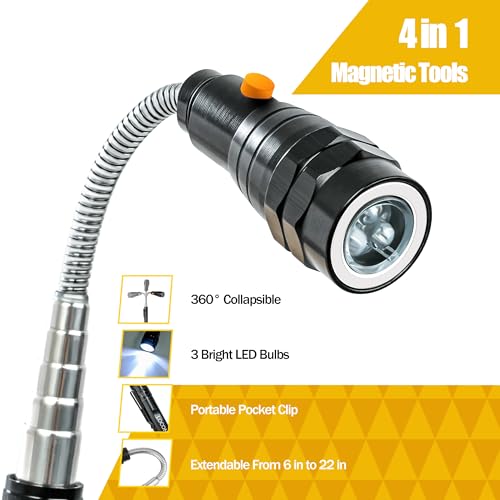Telescoping Magnetic Pickup Tool with LED Lights U3945