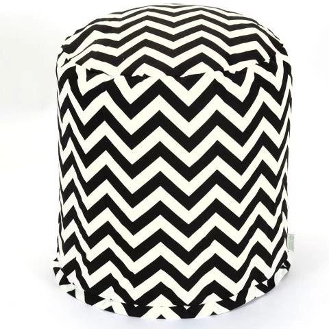 Chevron Indoor Outdoor Ottoman Pouf V9772