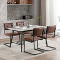 Set of 4 Upholstered Suede Dining Chairs U7296