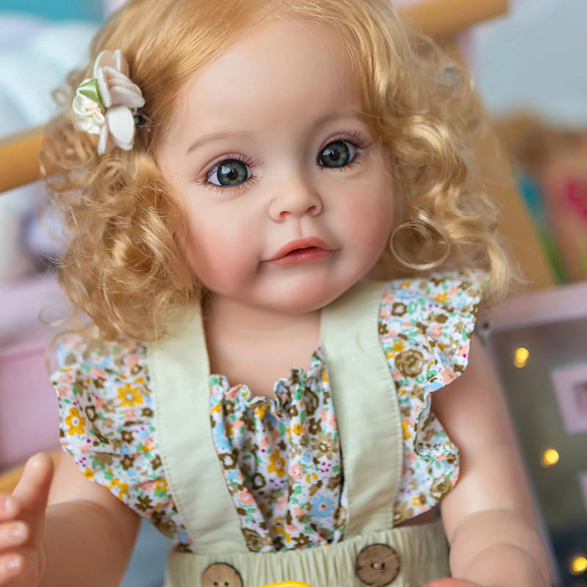 22inch Realistic Reborn Baby Dolls Blonde Gold Hair Full Silicone Body Waterproof O197
