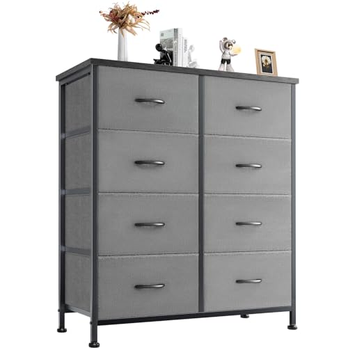 Black 6 Fabric Drawer TV Stand X472