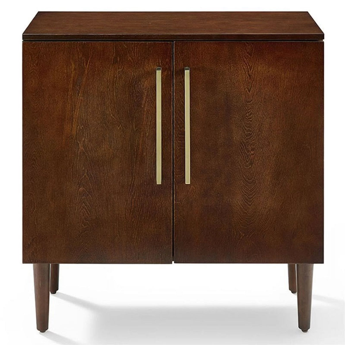 2 Door Glass Console Table in Mahogany C417874