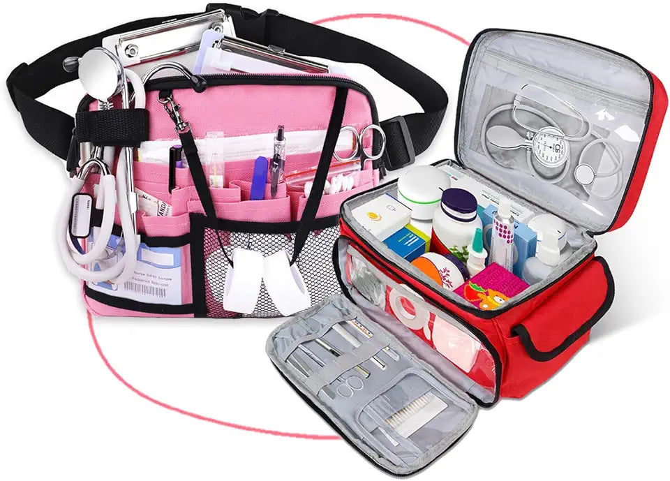 Empty First Aid Bag and Nurse Fanny Pack O933236