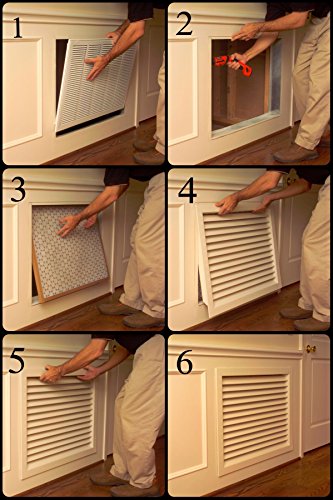 Decorative Wooden Louvered AC Return Grille N721