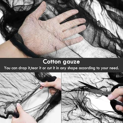 Black Halloween Creepy Cloth, 29.92X70.86 Inch Cotton Gauze Tapestry R732