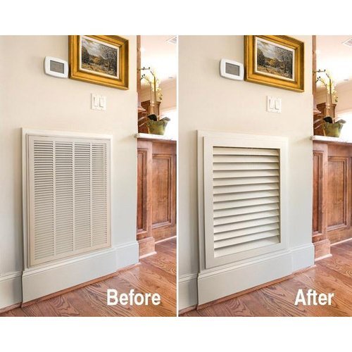 Decorative Wooden Louvered AC Return Grille N721