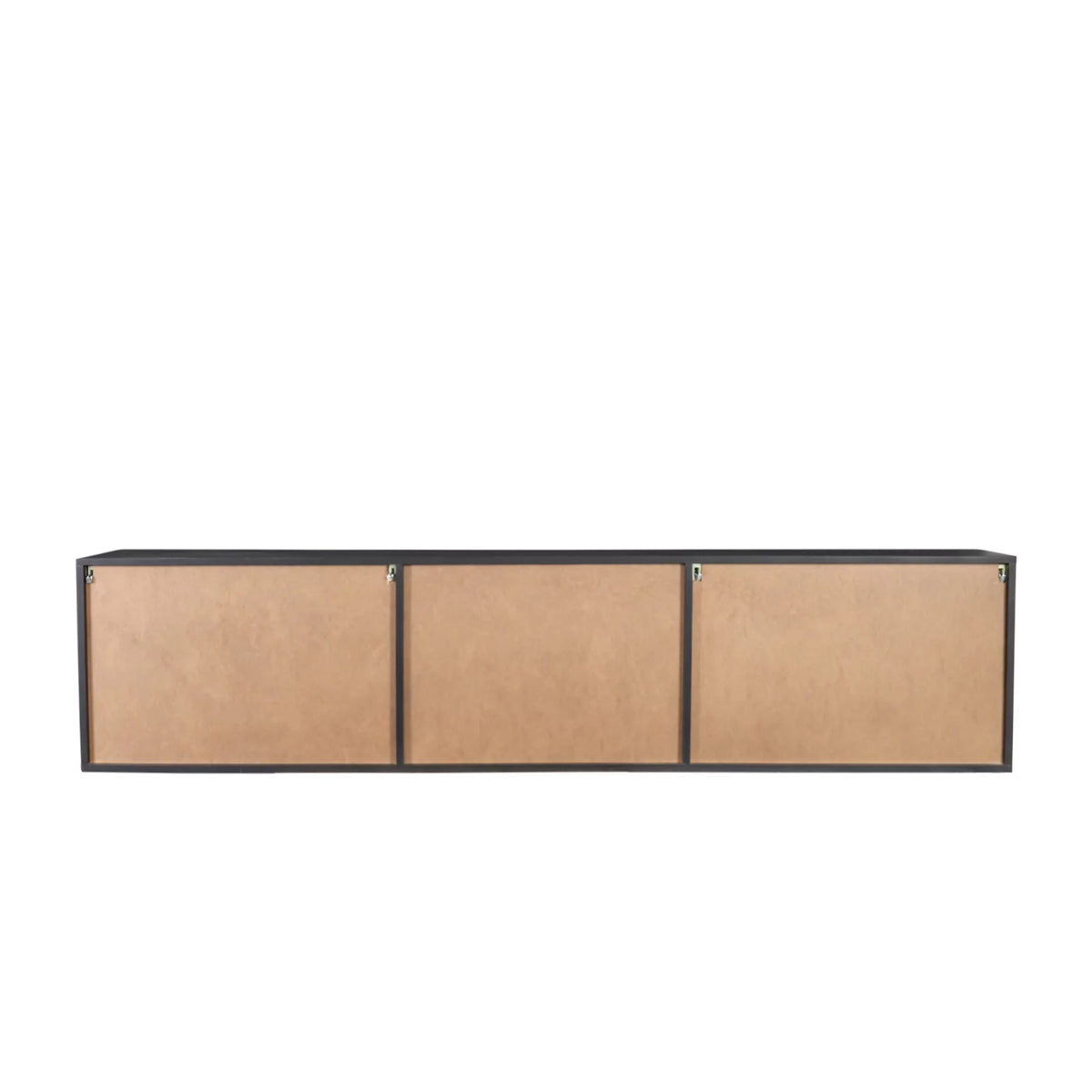 Wall Mounted Floating TV Stand with Shelf and Clamshell Doors C15207