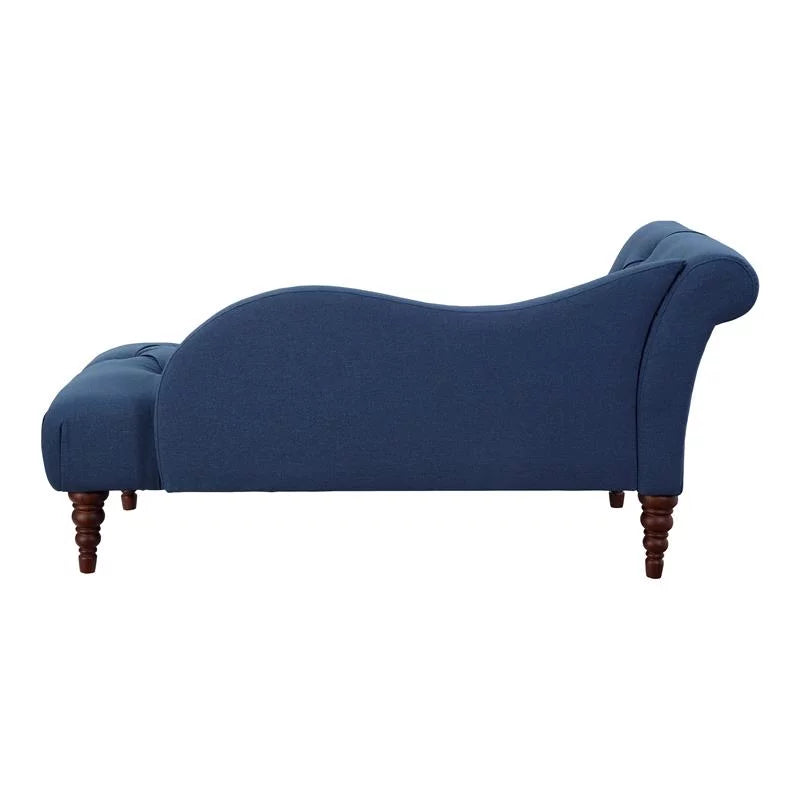 66" Tufted Fabric Chaise Lounge with Wooden Legs L983507
