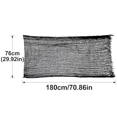 Black Halloween Creepy Cloth, 29.92X70.86 Inch Cotton Gauze Tapestry R732